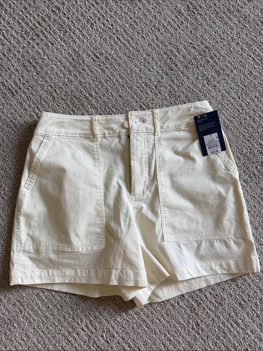 Universal Thread Cream High-Rise Utility Shorts